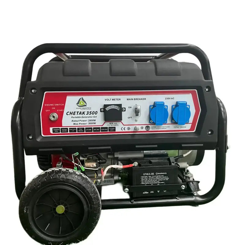 Rare Machinery 3 KVA generator single phase with volt meter and main breaker for efficient power supply