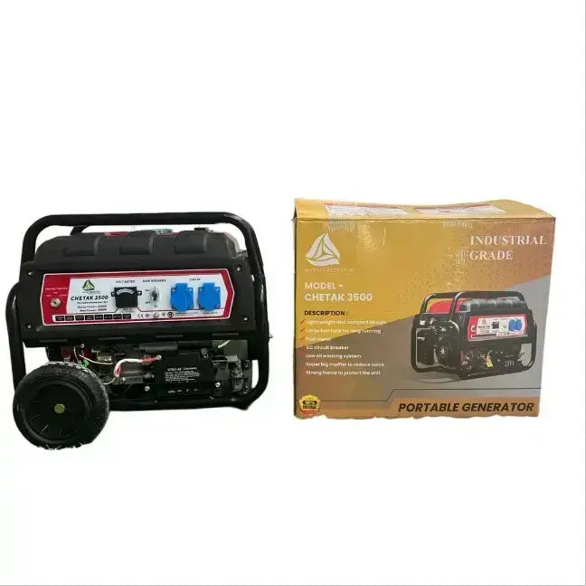 Rare Machinery 3 KVA generator single phase with durable wheels and user-friendly controls for portable power solutions