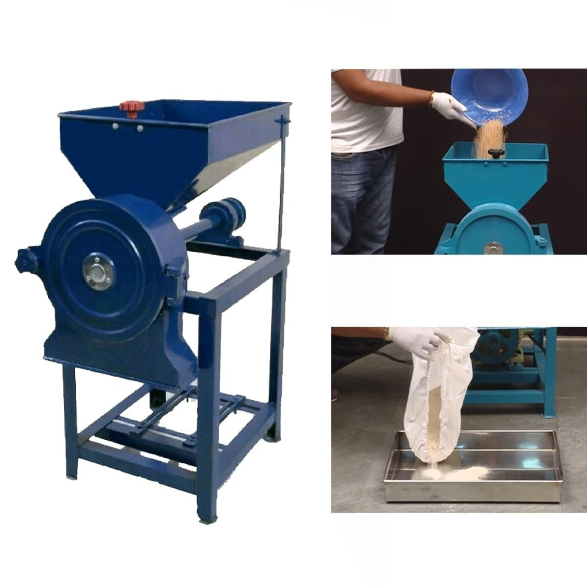 Flour Pulverized Machine 10 Inches Pulverizer 25 - 40 KG Per/Hr With 3 HP Motor