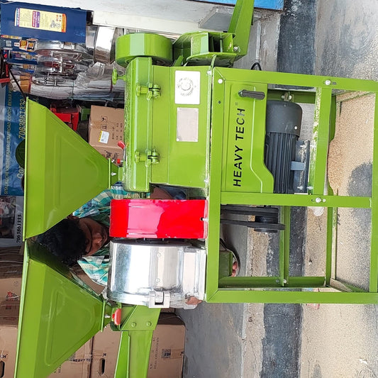 6w300 Mini 2 in 1 Rice Mill With Pulverizer Machine  With 4.5 HP Motor