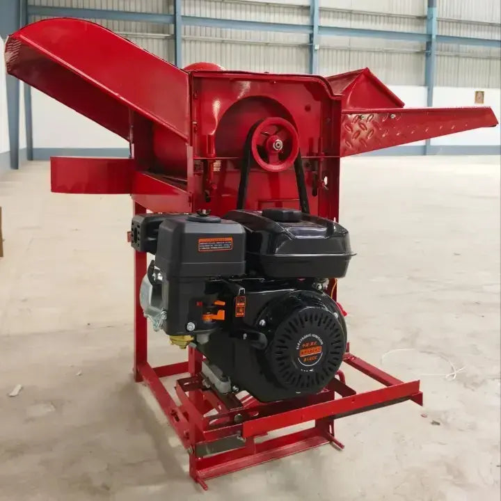 Rare Machinery agriculture thresher machine in red, ideal for efficient grain processing