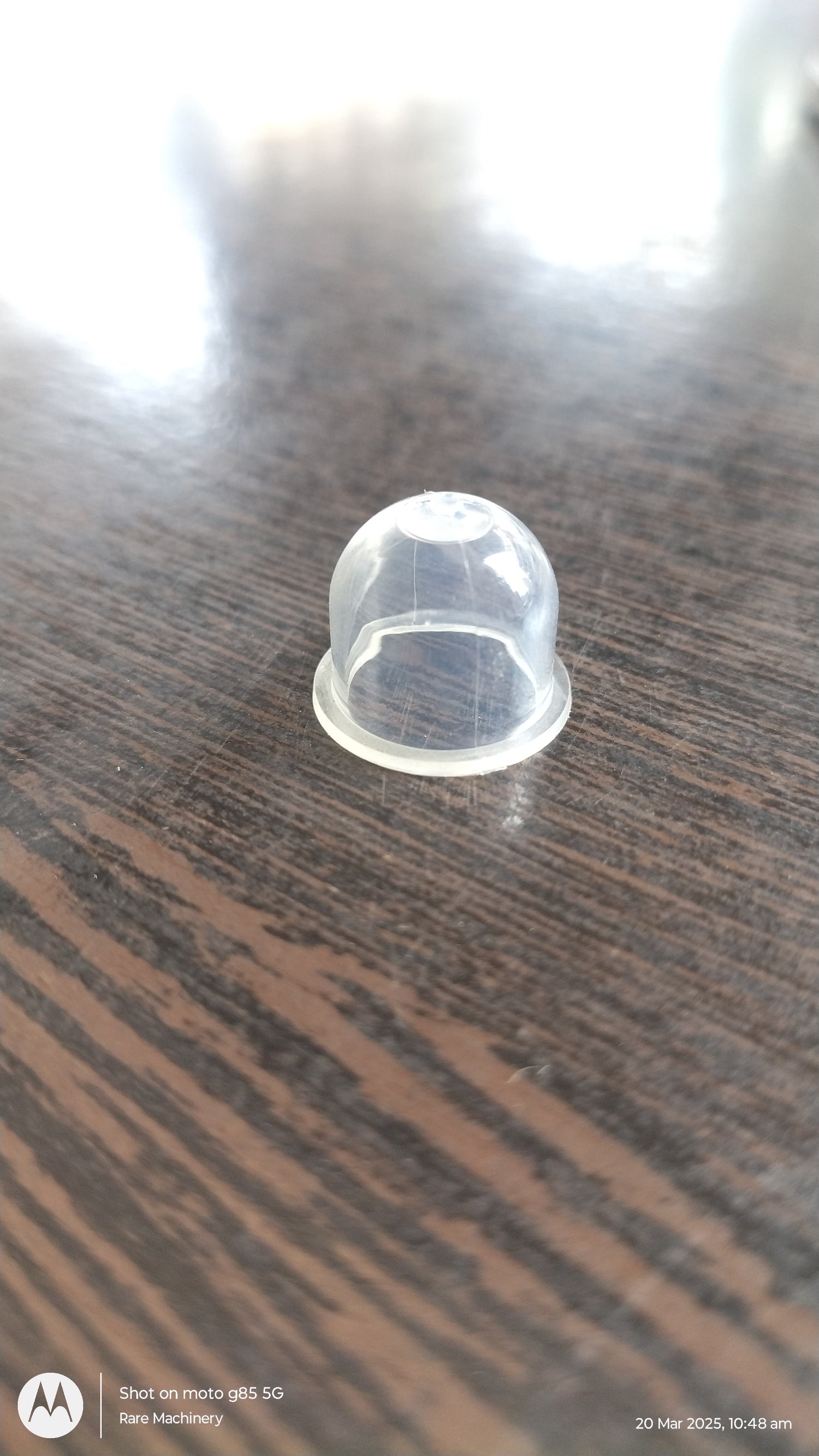 Clear carburetor bulb for brush cutter replacement part by Rare Machinery