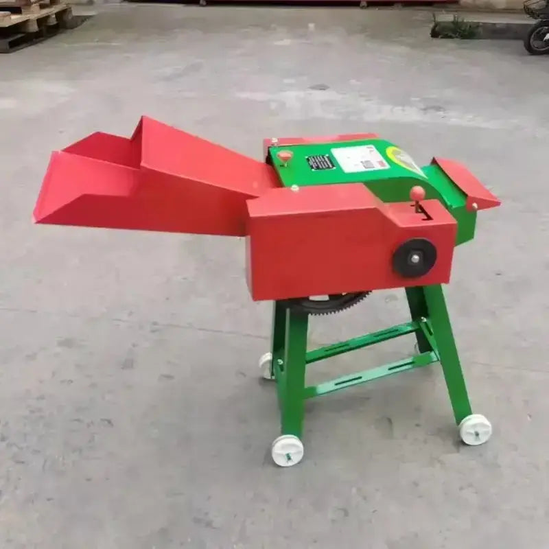 Rare Machinery Chaff Cutter Machine for Agriculture with Red and Green Design Ideal for Efficient Crop Processing