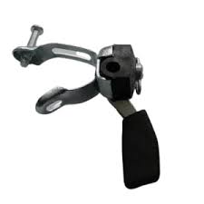 Metal weeder clamp with bolt and black rubber lever power weeder spare parts online by Rare Machinery