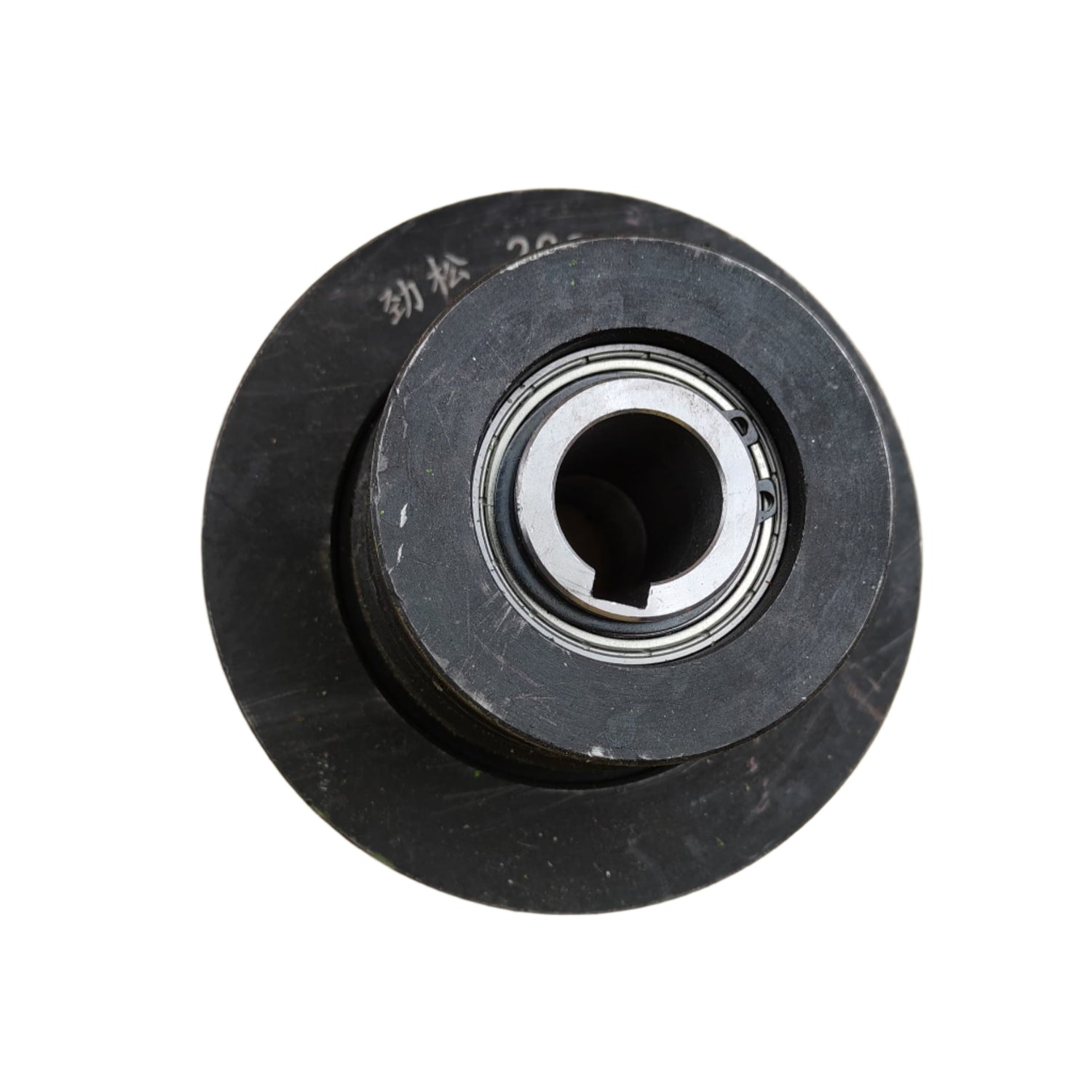 Rare Machinery spare part auto pulley for rice mill black metal pulley with bearing and keyway