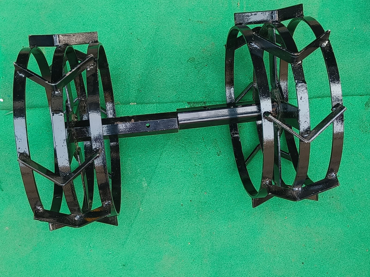 Heavy Duty 2 Pcs of 16 Inch Special Iron Wheel for 5 to 9 HP Petrol Power Tiller With Free Tyre Holder Shaft