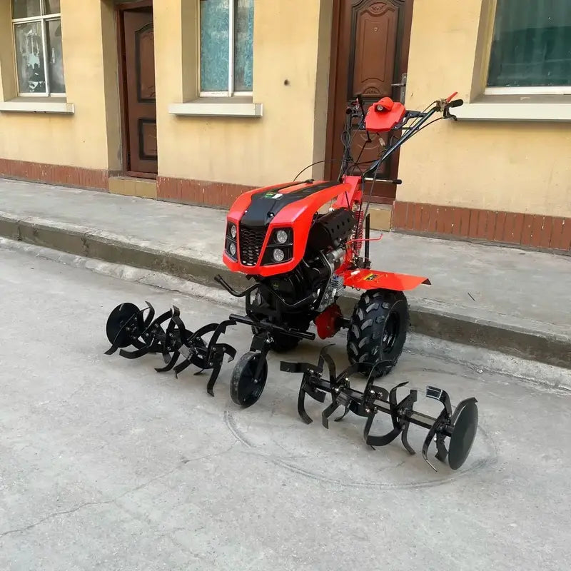 10 HP Self Start Diesel Engine Power Weeder With 40 Blade Cultivator