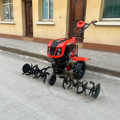 10 HP Self Start Diesel Engine Power Weeder With 40 Blade Cultivator